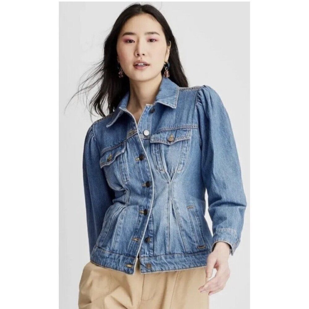 Future Collective Gabriella Karefa-Johnson Denim Jean Jacket Size Small - Picture 1 of 14